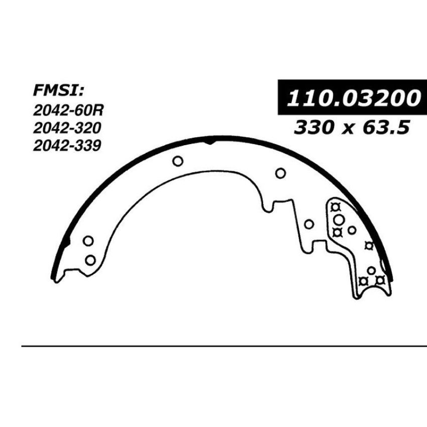 CENTRIC PARTS 111.03200 Centric Premium Brake Shoes
