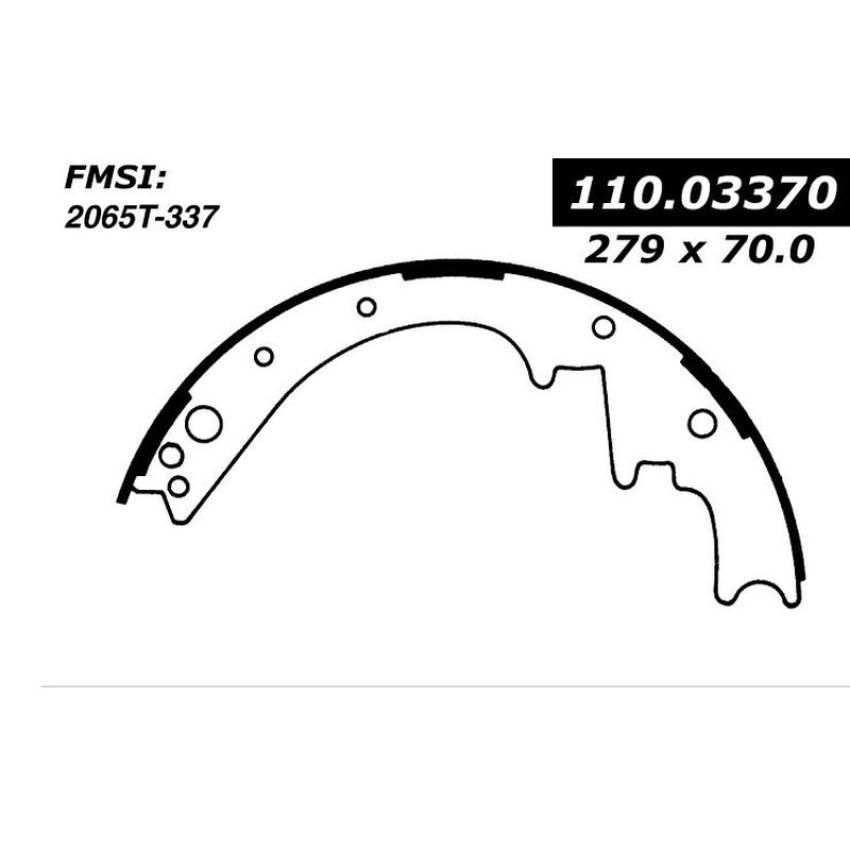 CENTRIC PARTS 111.03370 Centric Premium Brake Shoes