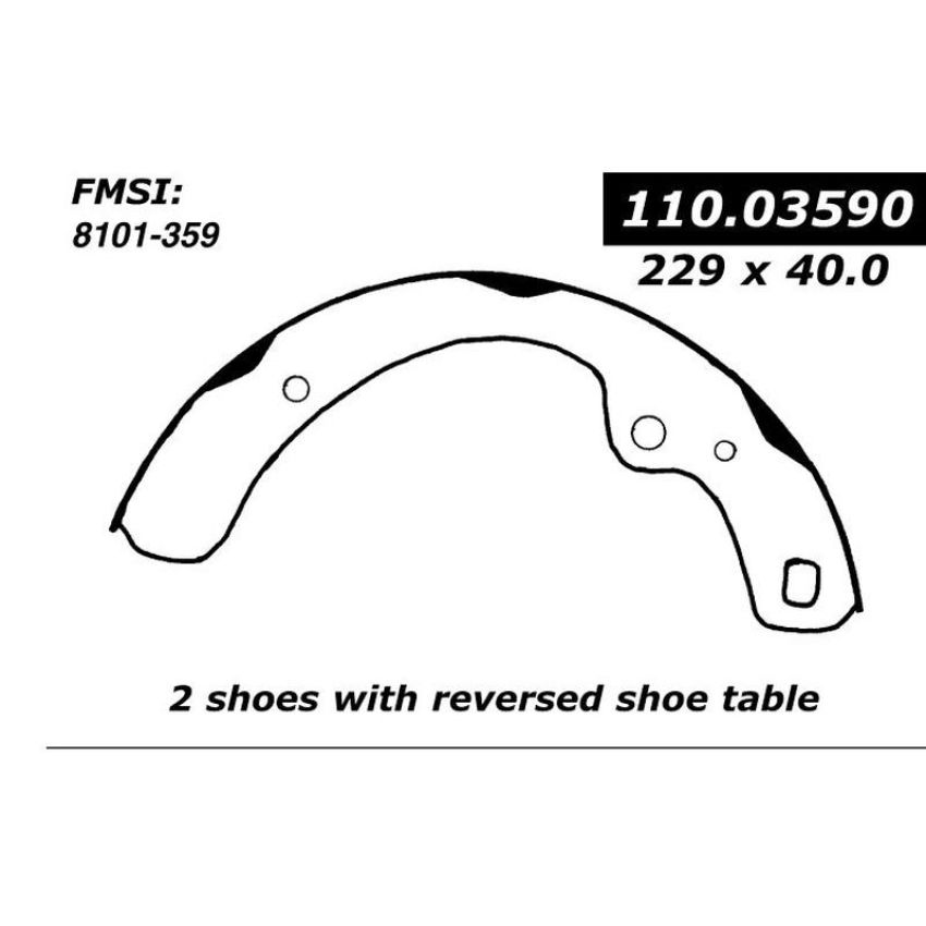 CENTRIC PARTS 111.03590 Centric Premium Brake Shoes