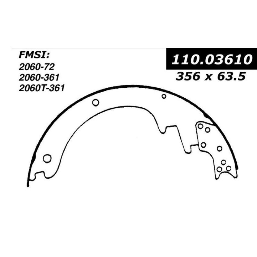 CENTRIC PARTS 111.03610 Centric Premium Brake Shoes
