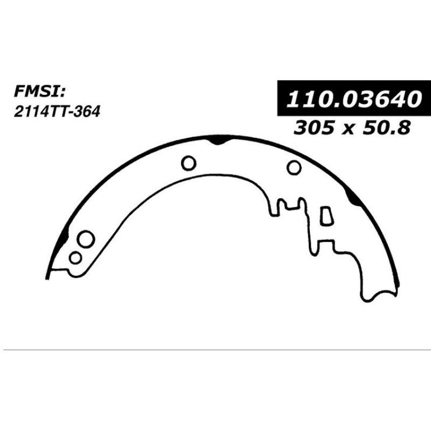 CENTRIC PARTS 111.03640 Centric Premium Brake Shoes