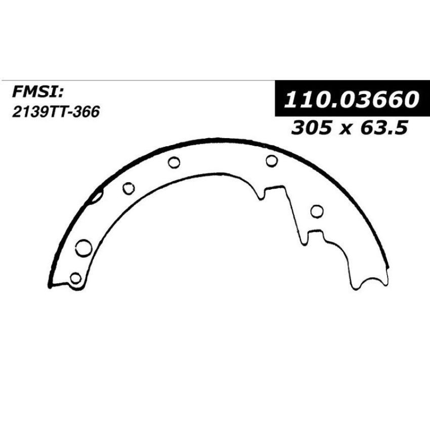 CENTRIC PARTS 111.03660 Centric Premium Brake Shoes