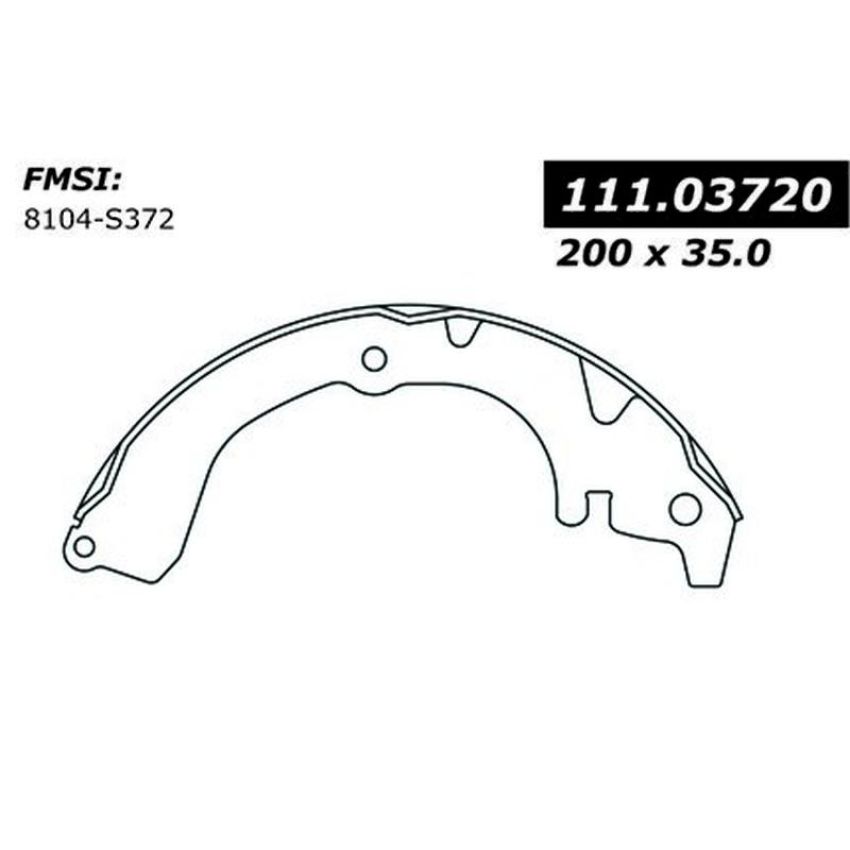 CENTRIC PARTS 111.03720 Centric Premium Brake Shoes