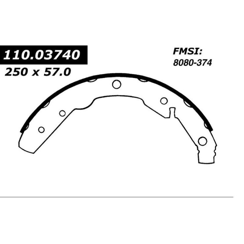CENTRIC PARTS 111.03740 Centric Premium Brake Shoes