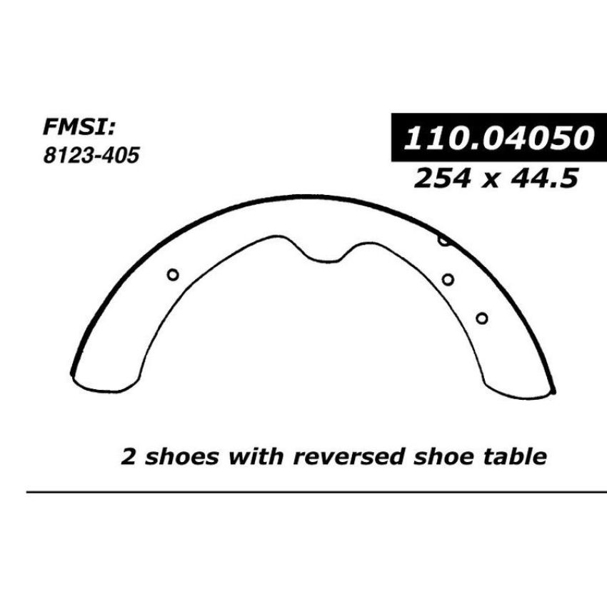 CENTRIC PARTS 111.04050 Centric Premium Brake Shoes