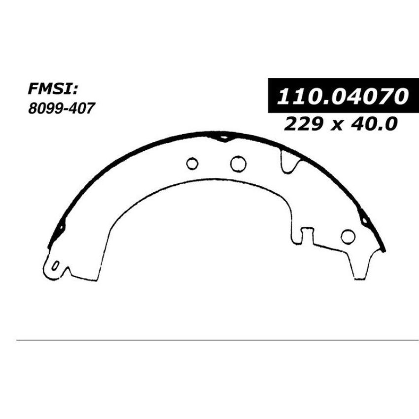 CENTRIC PARTS 111.04070 Centric Premium Brake Shoes