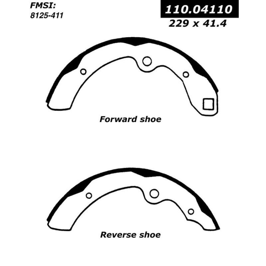 CENTRIC PARTS 111.04110 Centric Premium Brake Shoes