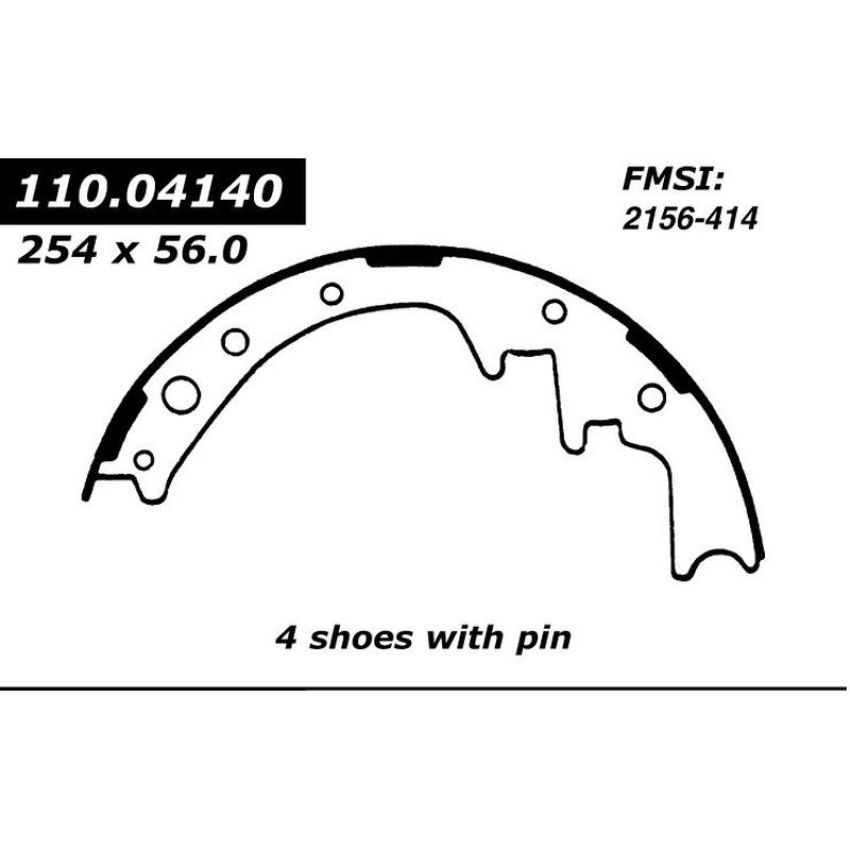 CENTRIC PARTS 111.04140 Centric Premium Brake Shoes