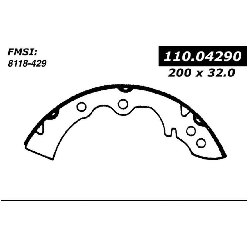 CENTRIC PARTS 111.04290 Centric Premium Brake Shoes