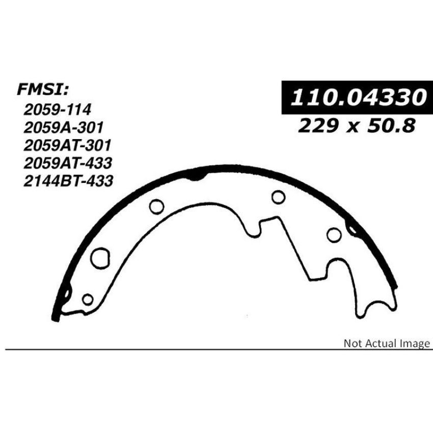 CENTRIC PARTS 111.04330 Centric Premium Brake Shoes