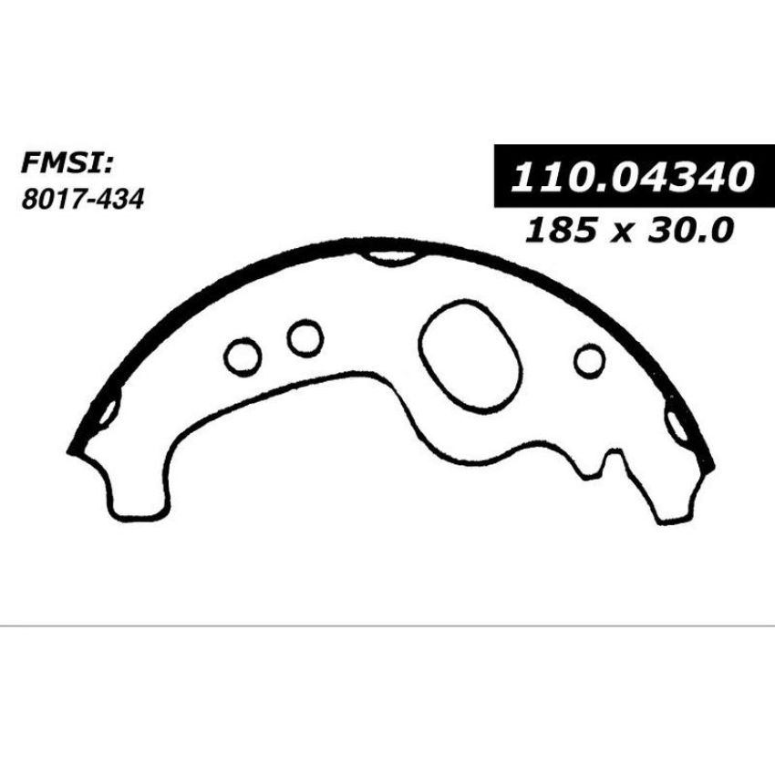 CENTRIC PARTS 111.04340 Centric Premium Brake Shoes