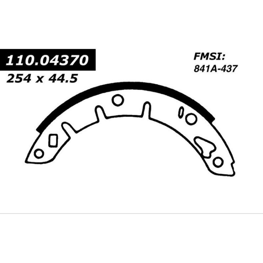 CENTRIC PARTS 111.04370 Centric Premium Brake Shoes