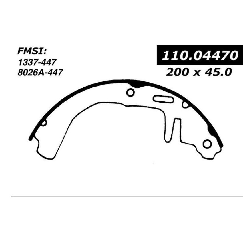 CENTRIC PARTS 111.04470 Centric Premium Brake Shoes