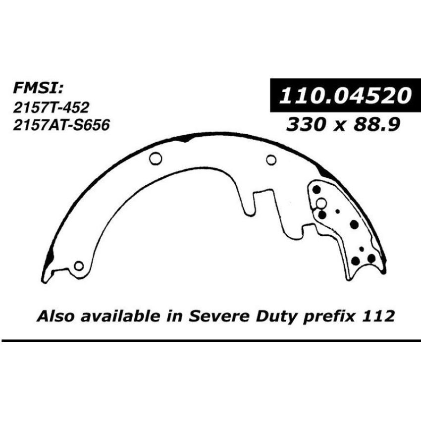 CENTRIC PARTS 111.04520 Centric Premium Brake Shoes