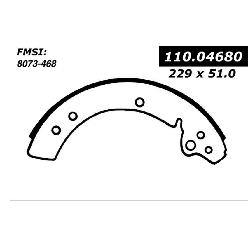 CENTRIC PARTS 111.04680 Centric Premium Brake Shoes