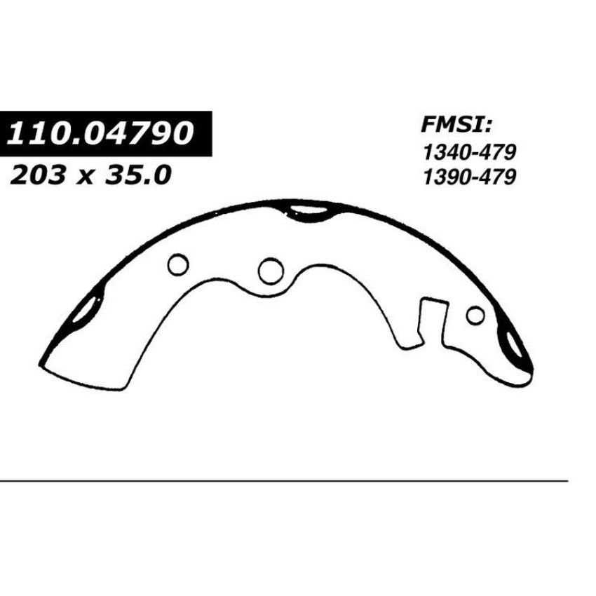 CENTRIC PARTS 111.04790 Centric Premium Brake Shoes