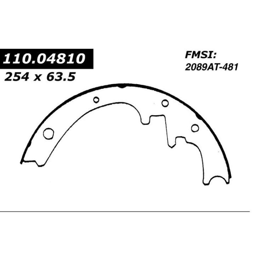 CENTRIC PARTS 111.04810 Centric Premium Brake Shoes