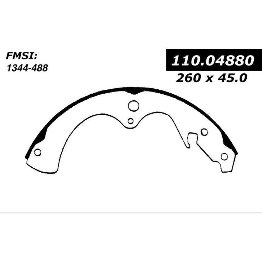 CENTRIC PARTS 111.04880 Centric Premium Brake Shoes