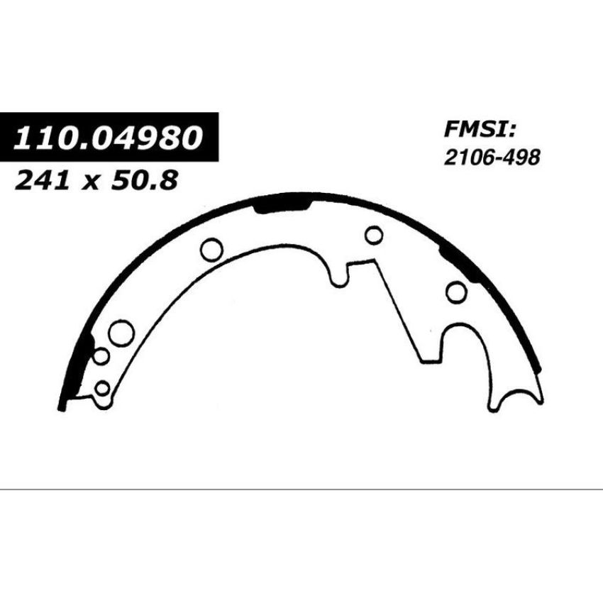 CENTRIC PARTS 111.04980 Centric Premium Brake Shoes