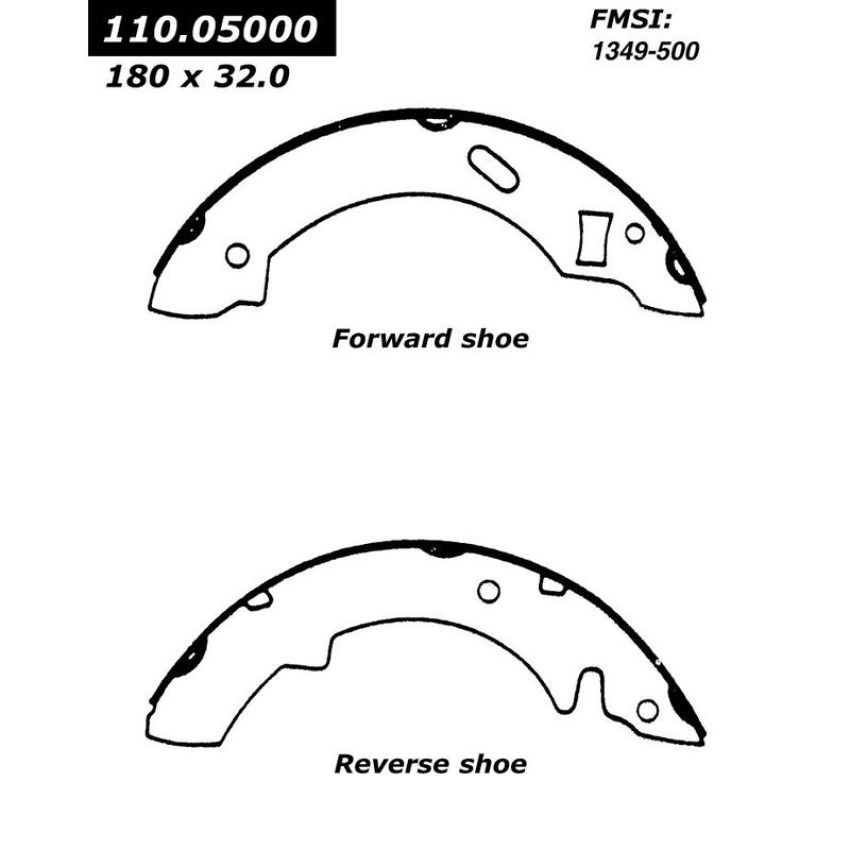 CENTRIC PARTS 111.05000 Centric Premium Brake Shoes