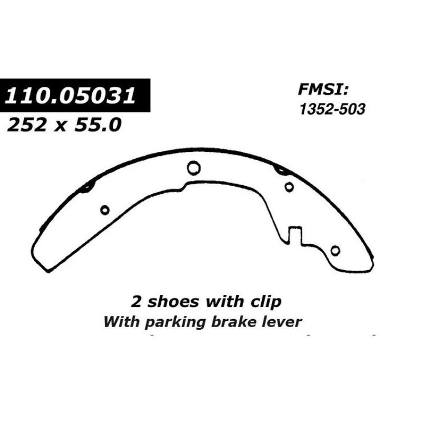 CENTRIC PARTS 111.05031 Centric Premium Brake Shoes