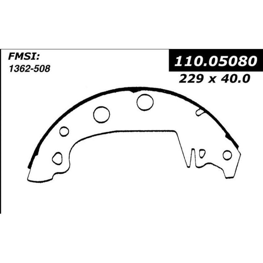 CENTRIC PARTS 111.05080 Centric Premium Brake Shoes