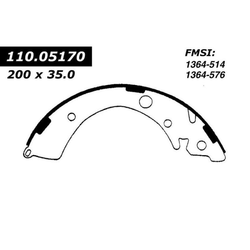 CENTRIC PARTS 111.05170 Centric Premium Brake Shoes