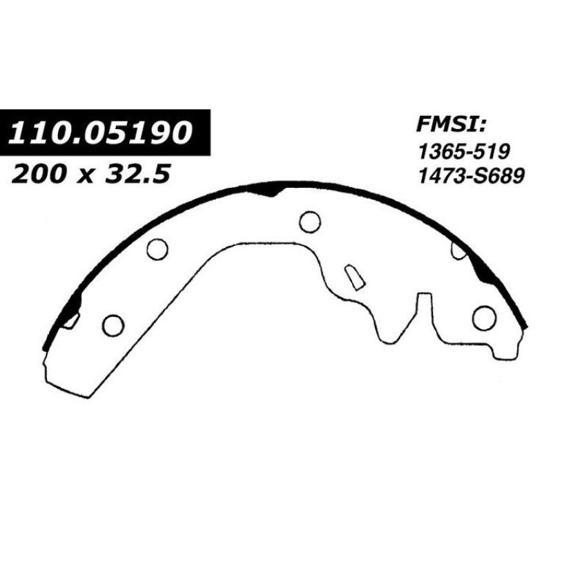 CENTRIC PARTS 111.05190 Centric Premium Brake Shoes