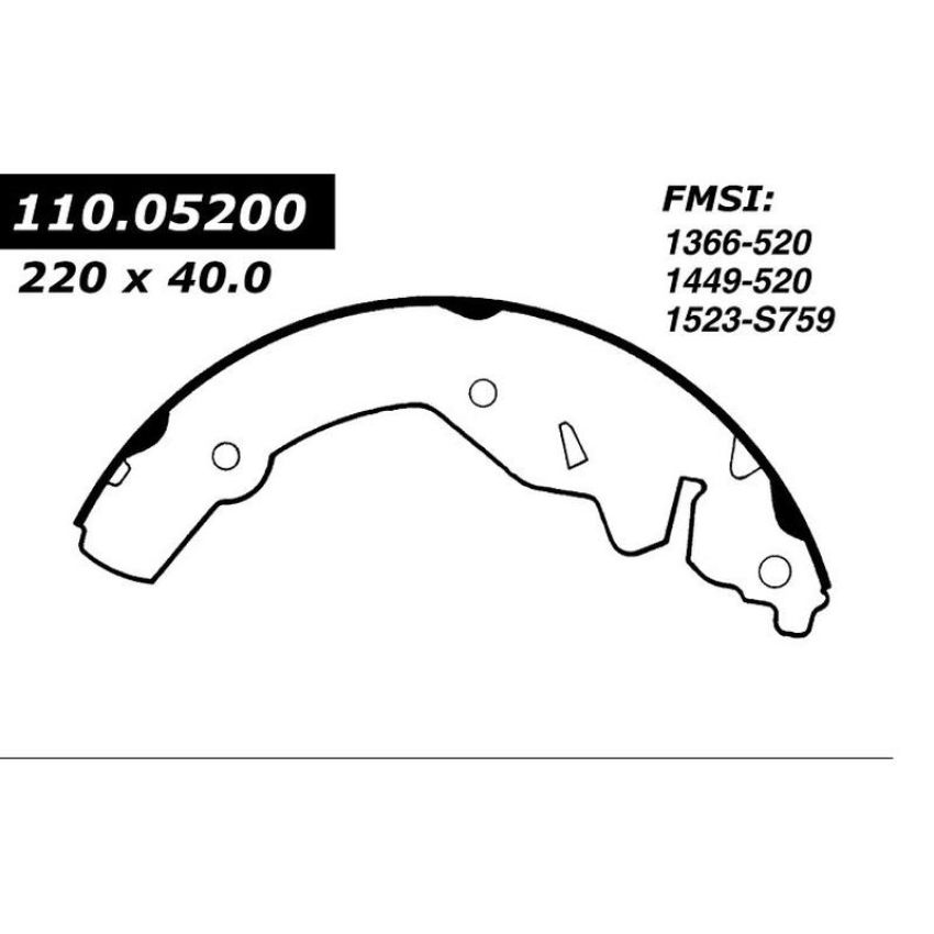 CENTRIC PARTS 111.05200 Centric Premium Brake Shoes