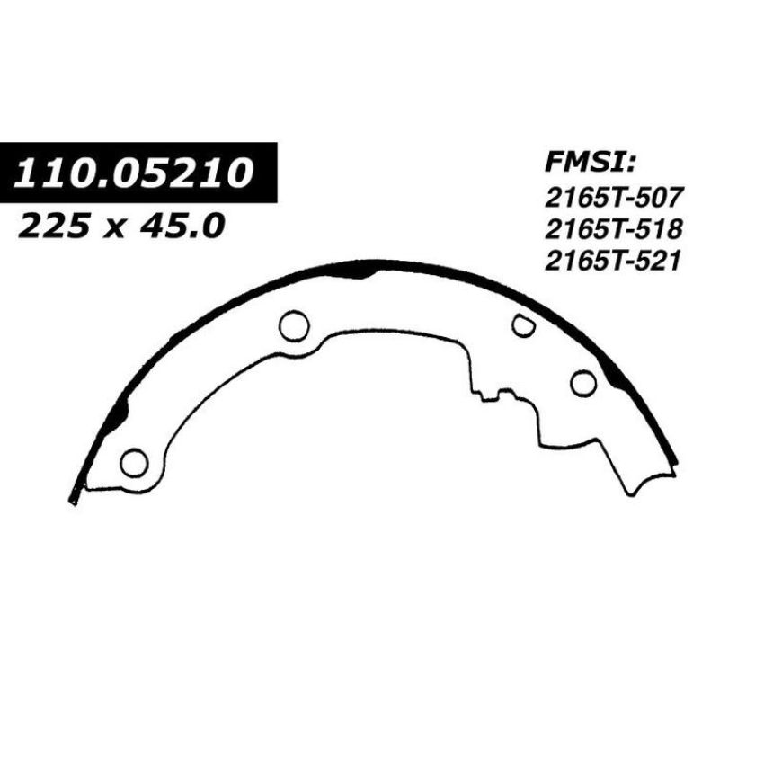 CENTRIC PARTS 111.05210 Centric Premium Brake Shoes