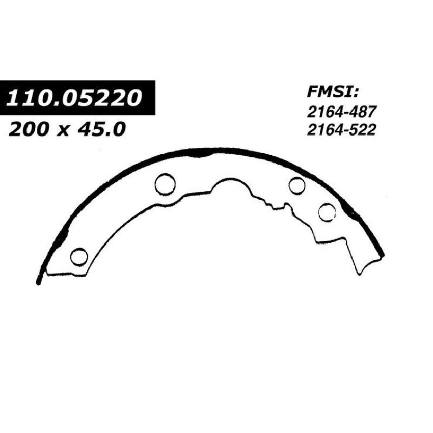 CENTRIC PARTS 111.05220 Centric Premium Brake Shoes