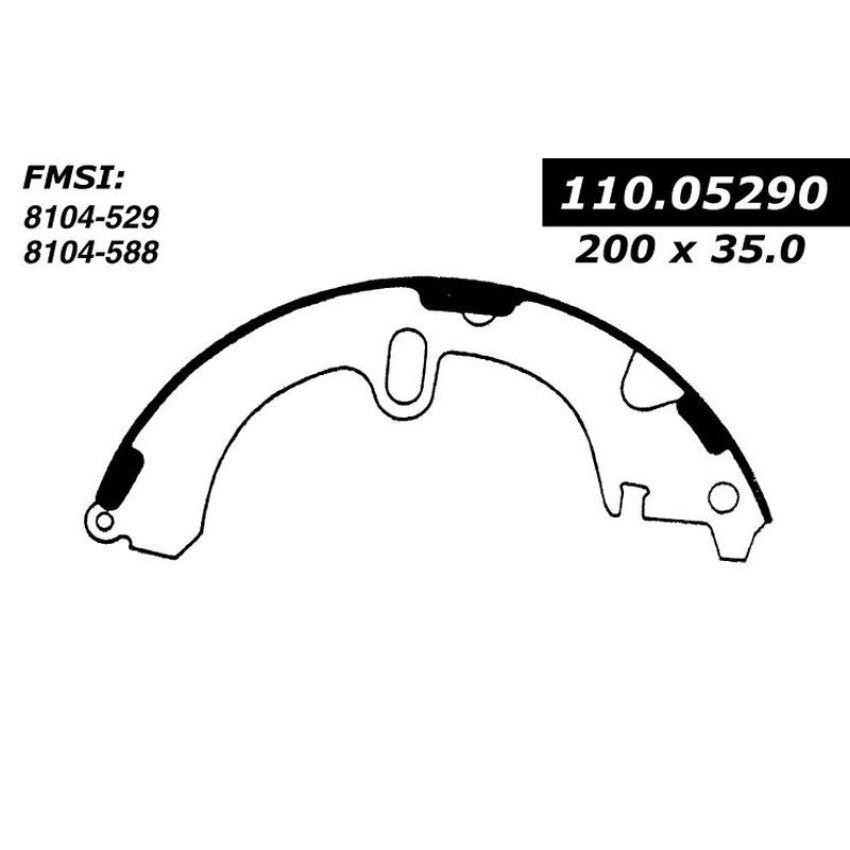 CENTRIC PARTS 111.05290 Centric Premium Brake Shoes