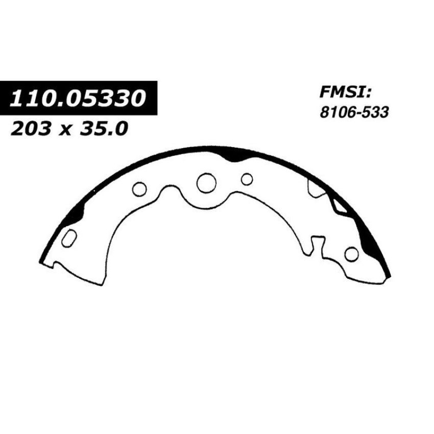 CENTRIC PARTS 111.05330 Centric Premium Brake Shoes