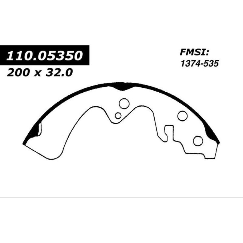 CENTRIC PARTS 111.05350 Centric Premium Brake Shoes
