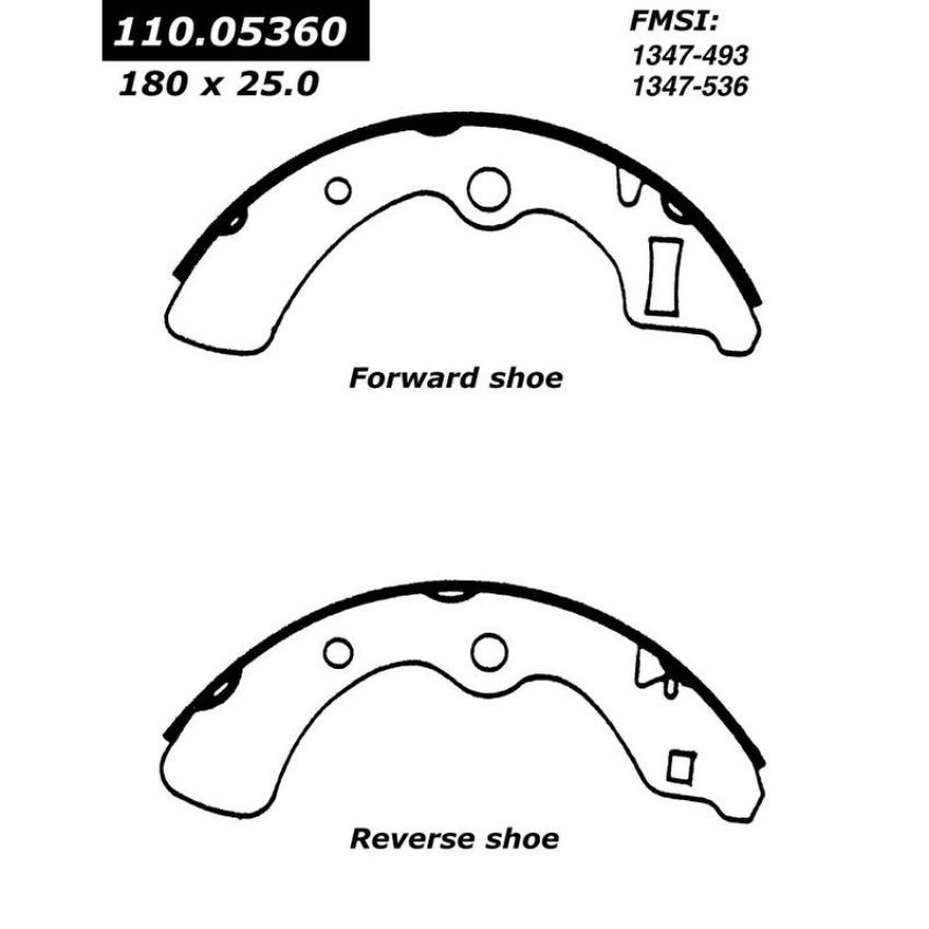 CENTRIC PARTS 111.05360 Centric Premium Brake Shoes