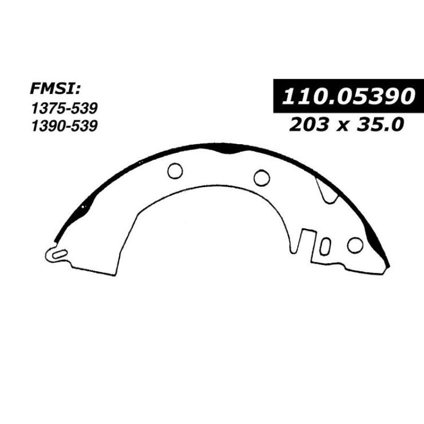 CENTRIC PARTS 111.05390 Centric Premium Brake Shoes