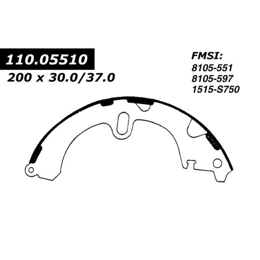 CENTRIC PARTS 111.05510 Centric Premium Brake Shoes