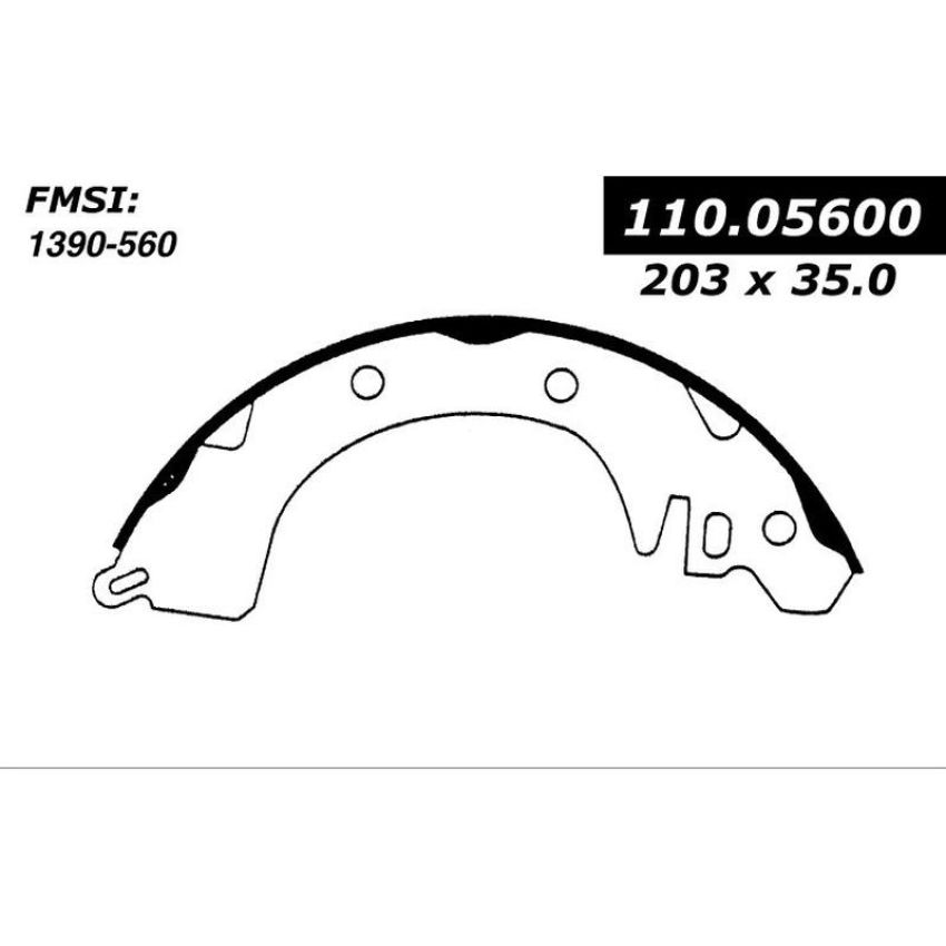 CENTRIC PARTS 111.05600 Centric Premium Brake Shoes