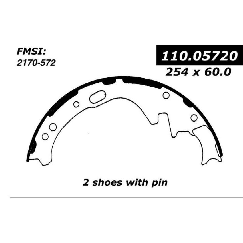 CENTRIC PARTS 111.05720 Centric Premium Brake Shoes