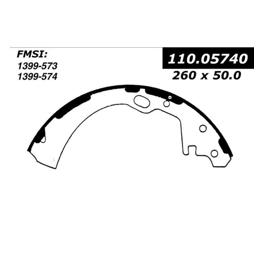 CENTRIC PARTS 111.05740 Centric Premium Brake Shoes