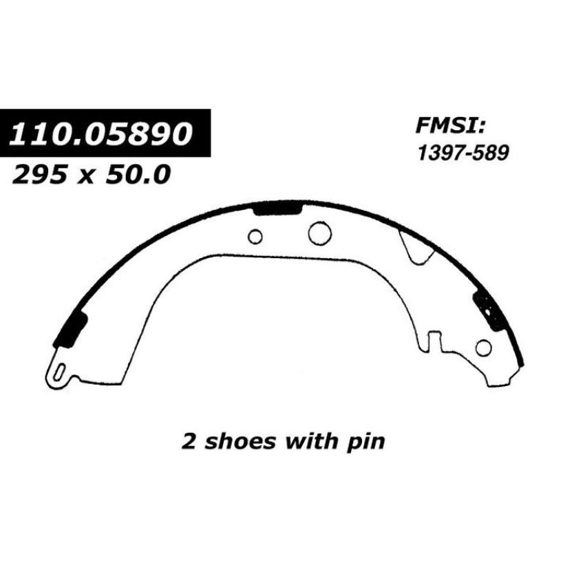 CENTRIC PARTS 111.05890 Centric Premium Brake Shoes