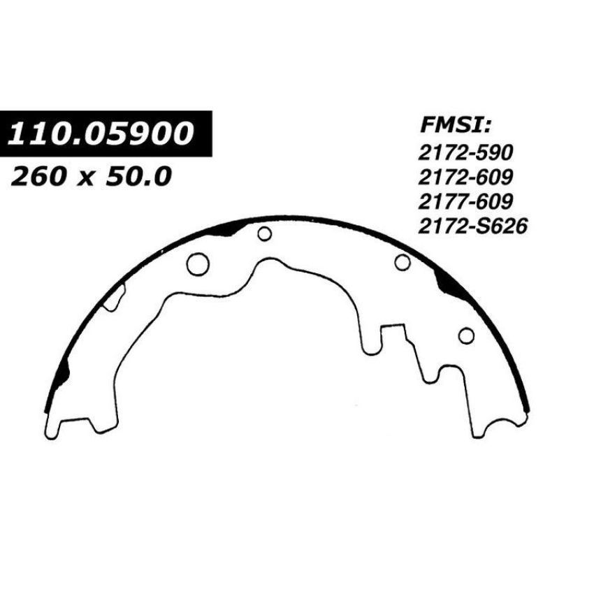 CENTRIC PARTS 111.05900 Centric Premium Brake Shoes