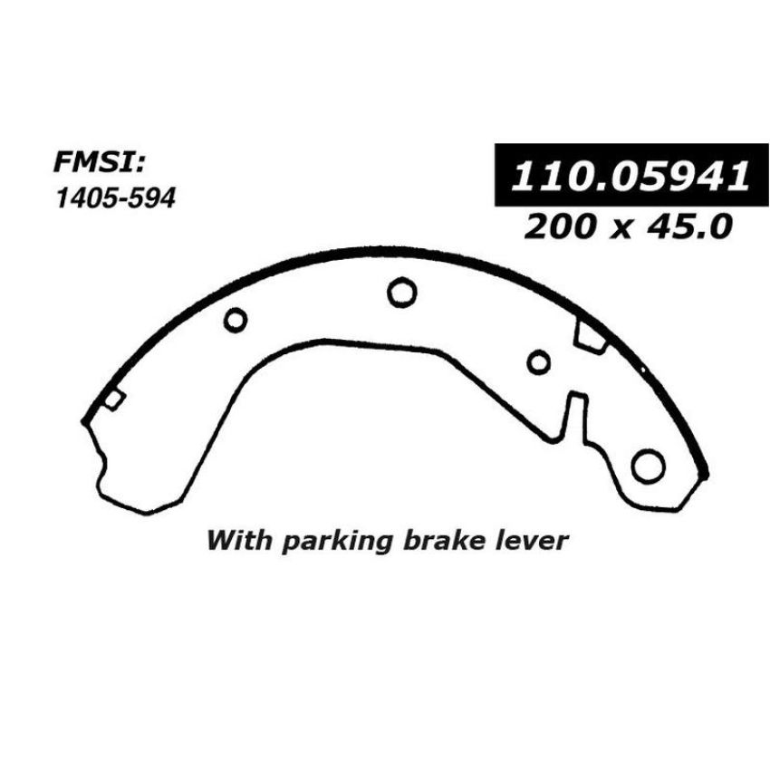 CENTRIC PARTS 111.05941 Centric Premium Brake Shoes