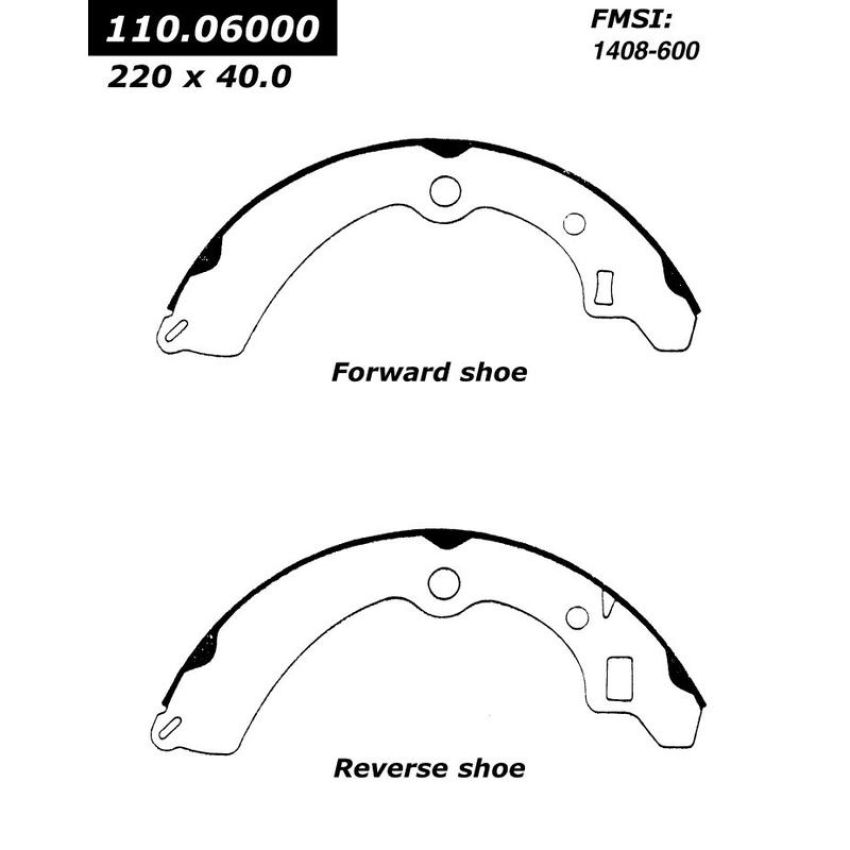 CENTRIC PARTS 111.06000 Centric Premium Brake Shoes
