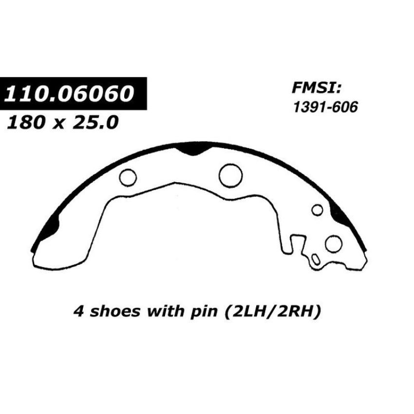 CENTRIC PARTS 111.06060 Centric Premium Brake Shoes