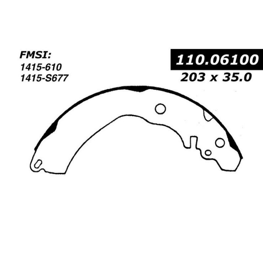 CENTRIC PARTS 111.06100 Centric Premium Brake Shoes