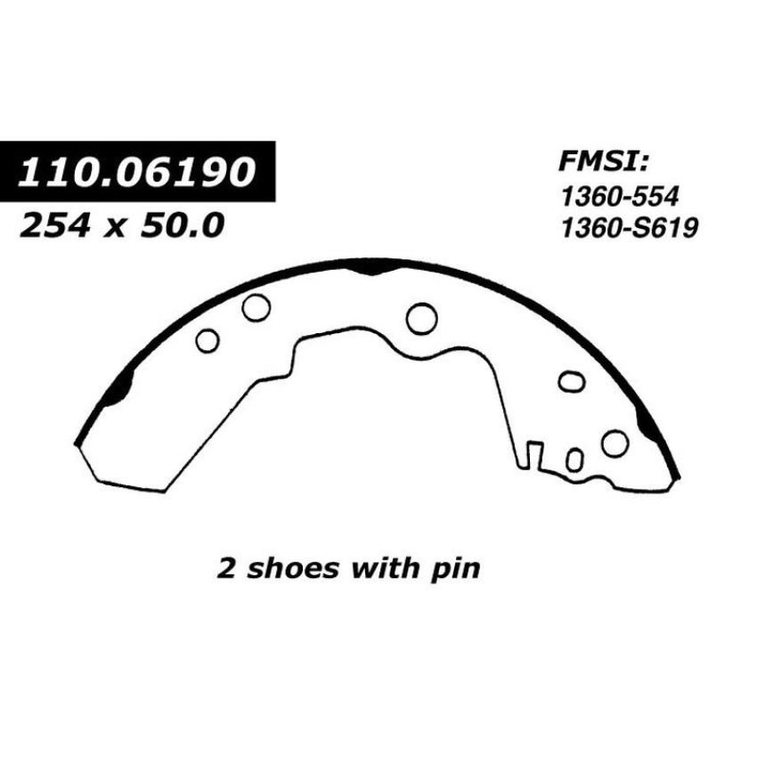 CENTRIC PARTS 111.06190 Centric Premium Brake Shoes