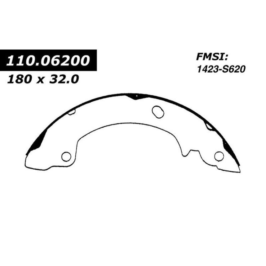 CENTRIC PARTS 111.06200 Centric Premium Brake Shoes