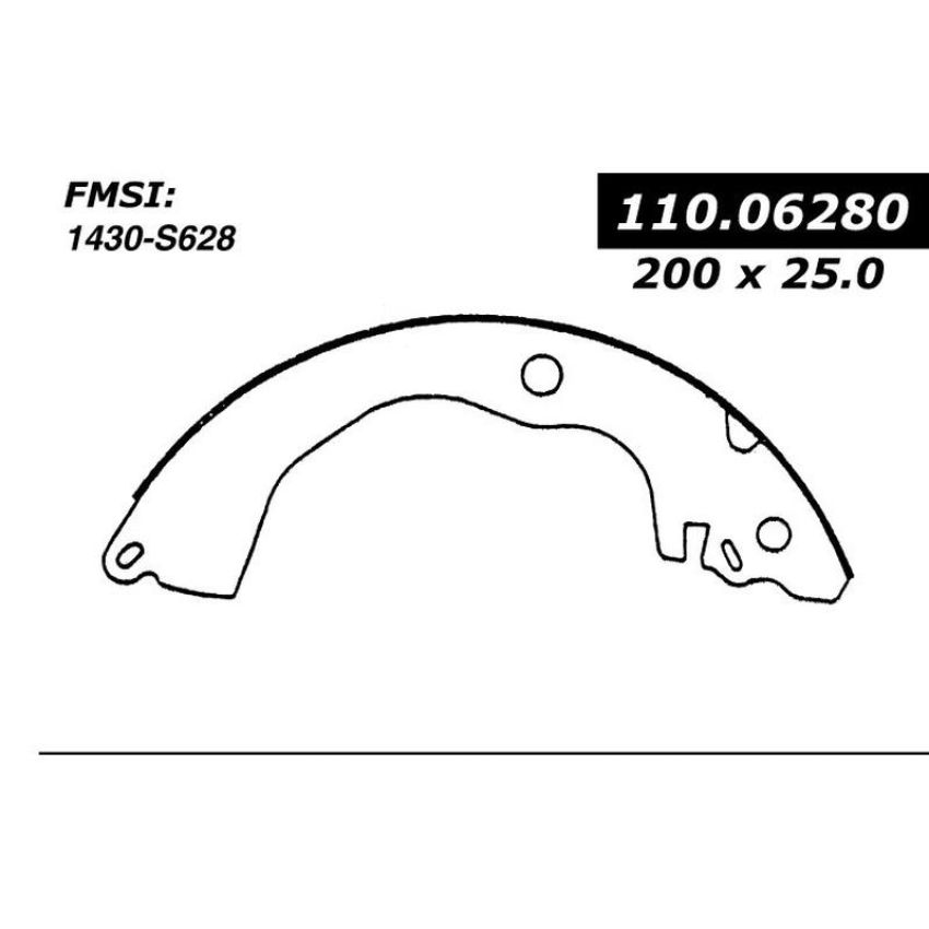 CENTRIC PARTS 111.06280 Centric Premium Brake Shoes