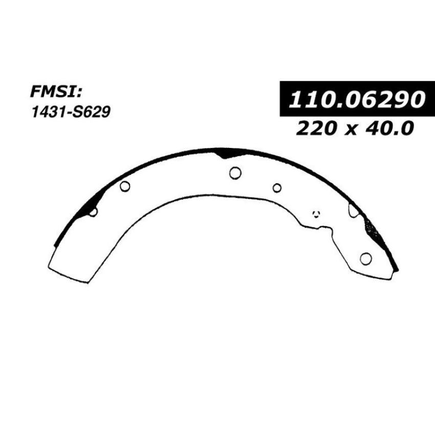 CENTRIC PARTS 111.06290 Centric Premium Brake Shoes